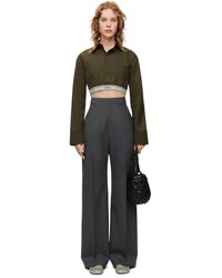 Loewe - High Waisted Trousers In Wool - Lyst