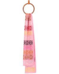 Loewe - Anagram Scarf In Wool, Silk And Cashmere - Lyst
