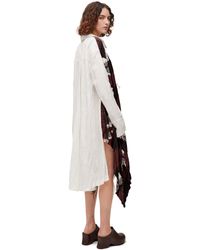 Loewe - Luxury Tunic Dress In Crinkled Habotai And Cotton - Lyst