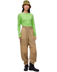 Loewe - Luxury Cargo Trousers In Viscose And Linen - Lyst