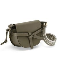 Loewe - Luxury Mini Gate Dual Bag In Soft Calfskin And Jacquard - Lyst