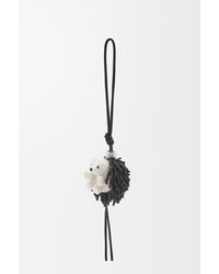 Loewe - Charm Hedgehog En Fieltro, Cuentas Y Piel De Cuero Mujer - Lyst