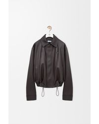 Loewe - Chaqueta Con Cordón De Ajuste En Piel Napa De Corderosize Hombre - Lyst