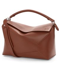 Loewe - Luxury Large Puzzle Bag In Shiny Calfskin - Lyst