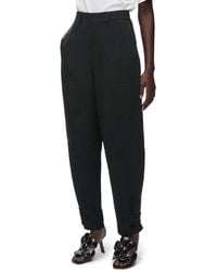 Loewe - Luxury Cargo Trousers In Viscose And Linen - Lyst