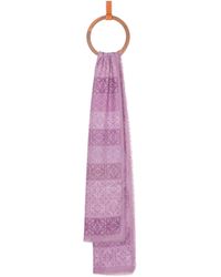 Loewe - Luxury Anagram Scarf In Wool, Silk And Cashmere - Lyst
