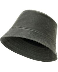 Loewe - Luxury Bucket Hat In Waxed Canvas And Calfskin For - Lyst
