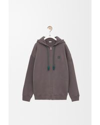 Loewe - Sudadera Con Capucha Y Cremallera En Algodónsize Hombre - Lyst