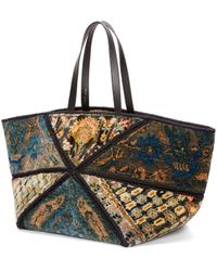 Loewe - Luxury Xxl Carpet Puzzle Fold Tote In Silk And Wool - Lyst