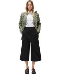 Loewe - Cropped Wrap Trousers In Cotton - Lyst