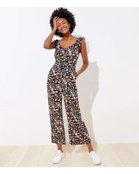 ann taylor loft black jumpsuit