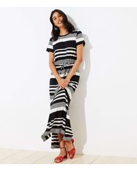 loft striped maxi dress