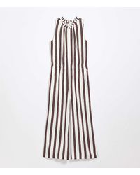 loft striped jumpsuit