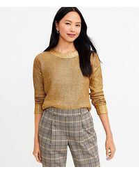 LOFT Petite Button Sweater Tank in Pink 