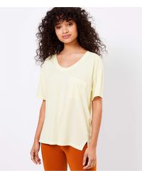 lou & grey softserve linen twist front top