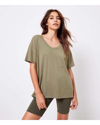 lou & grey softserve linen twist front top