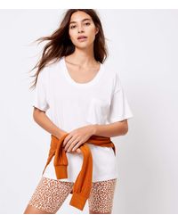 lou & grey softserve linen twist front top
