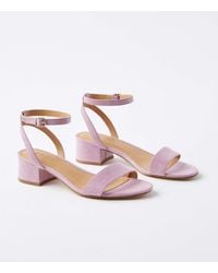 LOFT Ankle Strap Block Heel Sandals - Pink