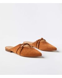 LOFT Pointy Toe Mules - Brown