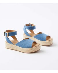 LOFT Espadrille Platform Sandals - Blue