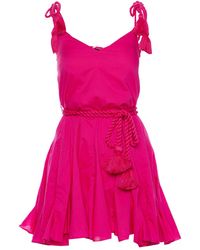 RHODE Casey Belted Mini Dress - Pink