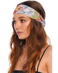 Womens Accessories Headbands Missoni Zig Zag Knit Viscose Headband in Red hair clips and hair accessories 