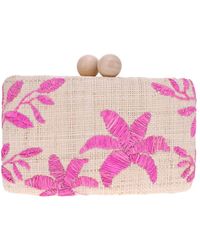 Kayu Sierra Embroidered Box Clutch - Pink