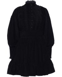 byTiMo Corduroy Fit & Flare Mini Dress - Black