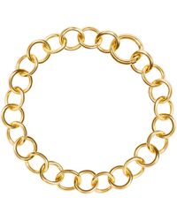 Amadeus Daphne Thick Gold Chain Choker Necklace - Multicolour