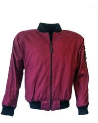 The Letter Canvas Bomber Jacket - Purple
