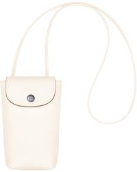 Longchamp - Mobiltelefon-Etui mit Lederbändchen Le Pliage Xtra - Lyst