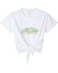 Longchamp - T-Shirt zum Binden - Lyst