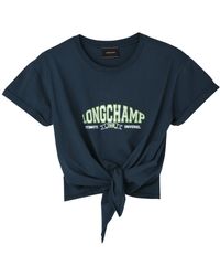 Longchamp - Camiseta atada - Lyst