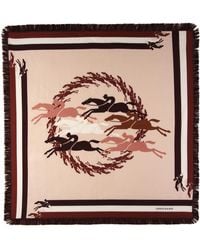 Longchamp - Silk Scarf 70 Jumping - Lyst