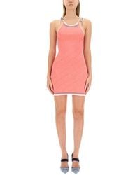 Fendi - Dark Viscose Blend Mini Dress - Lyst