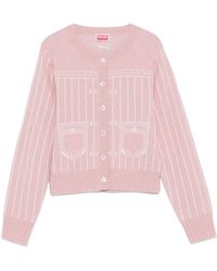 KENZO - Wool Cotton Cardigan - Lyst