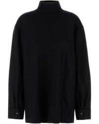 Jil Sander - Wool Blend Blouse - Lyst