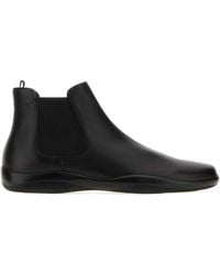Prada - Leather Ankle Boots - Lyst