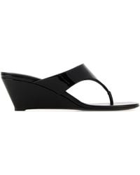 Prada - Leather Thong Mules - Lyst