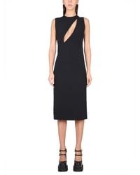 Versace - Cut-Out Midi Dress With Side Split - Lyst