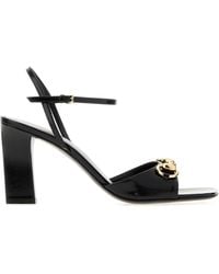 Gucci - Black Leather Signora Sandals - Lyst