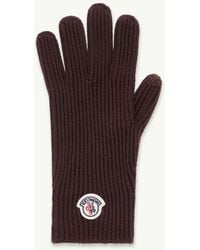 Moncler - Wool Logo Patch Gloves - Lyst