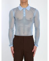 Gucci - Technical Mesh Polo Shirt - Lyst