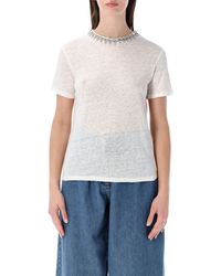 Zimmermann - Embellished Linen Tee - Lyst