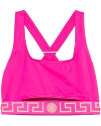 Versace - Logo Bikini Top - Lyst