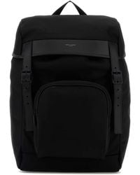 Saint Laurent - Black Fabric City Backpack - Lyst