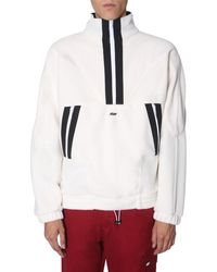 MSGM - High-Collar Oversized Sweatshirt With Graphic Design - Lyst