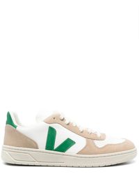 Veja - V-10 Chromefree Leather Sneakers - Lyst
