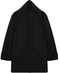 Dior - Wool Overcoat With Scarf - Lyst