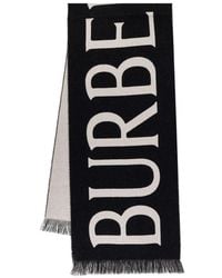 Burberry - London Logo Jacquard Wool Scarf - Lyst